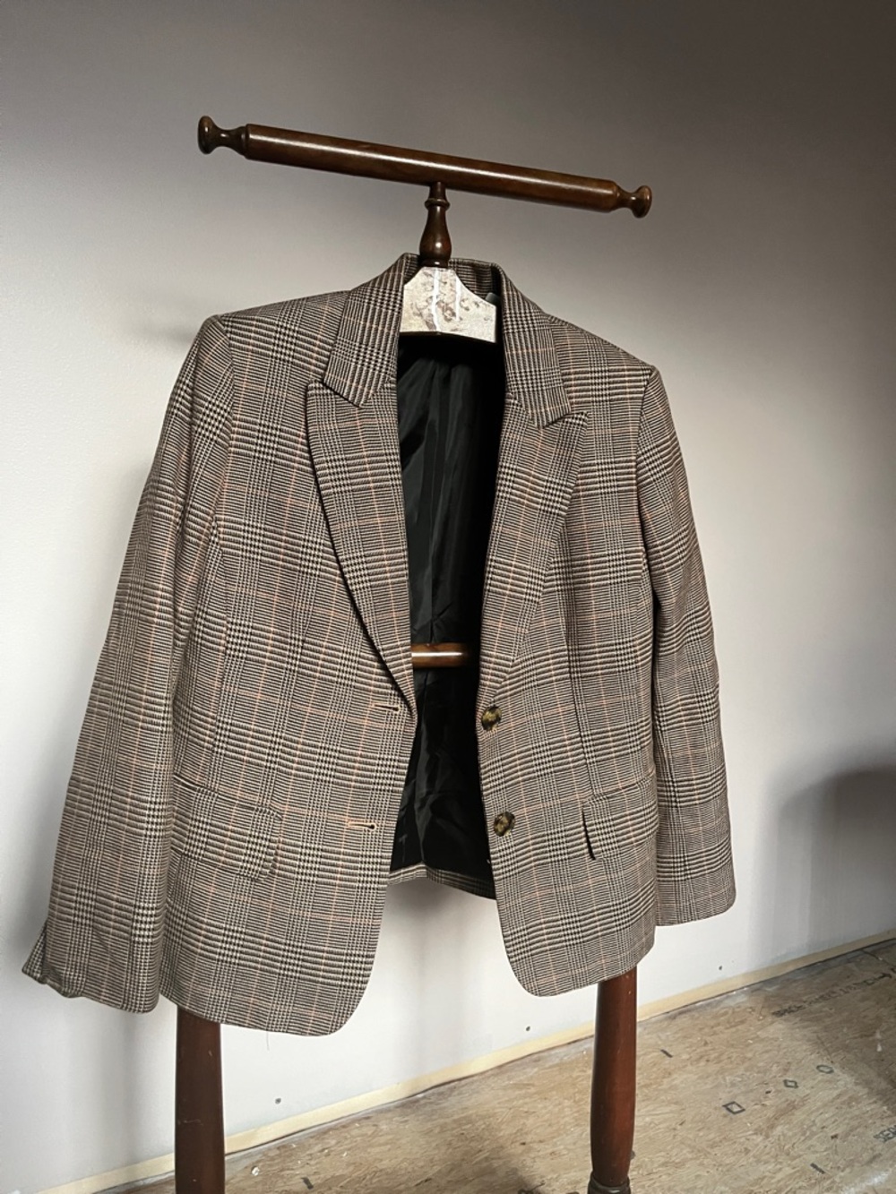 Kasper Brown Glen Plaid Women's Blazer